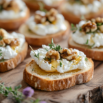 Goat Cheese & Honey Canapes